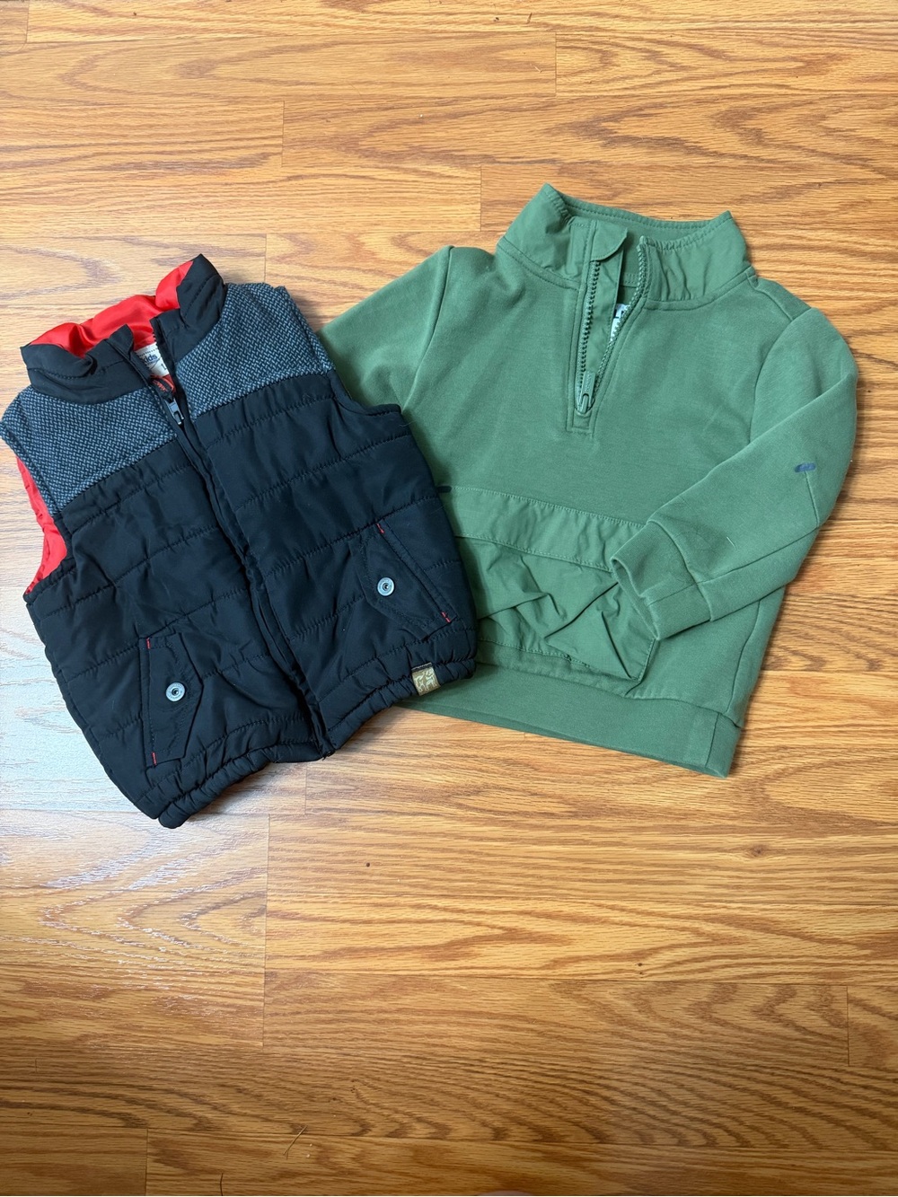 Toddler boys 18 months vest and quarter zip set
